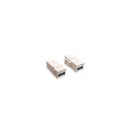 Cable Wholesale Keystone Insert, White, USB 3.0 Type A Female Coupler 333-330